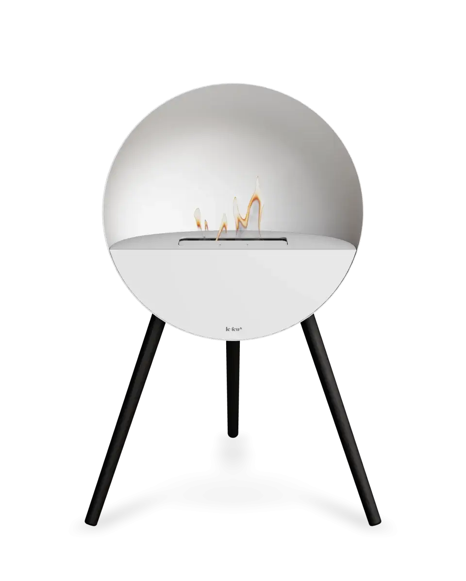 Freestanding Bioethanol Fireplace Le Feu Eye - White