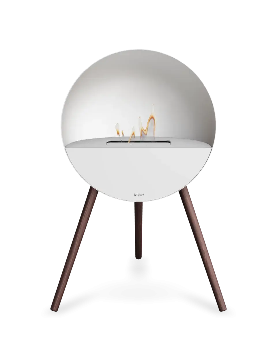 Freestanding Bioethanol Fireplace Le Feu Eye - White