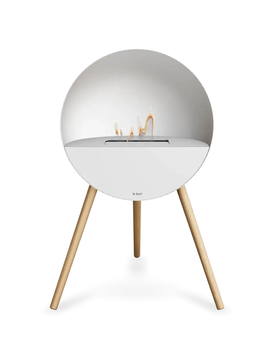 Freestanding Bioethanol Fireplace Le Feu Eye - White