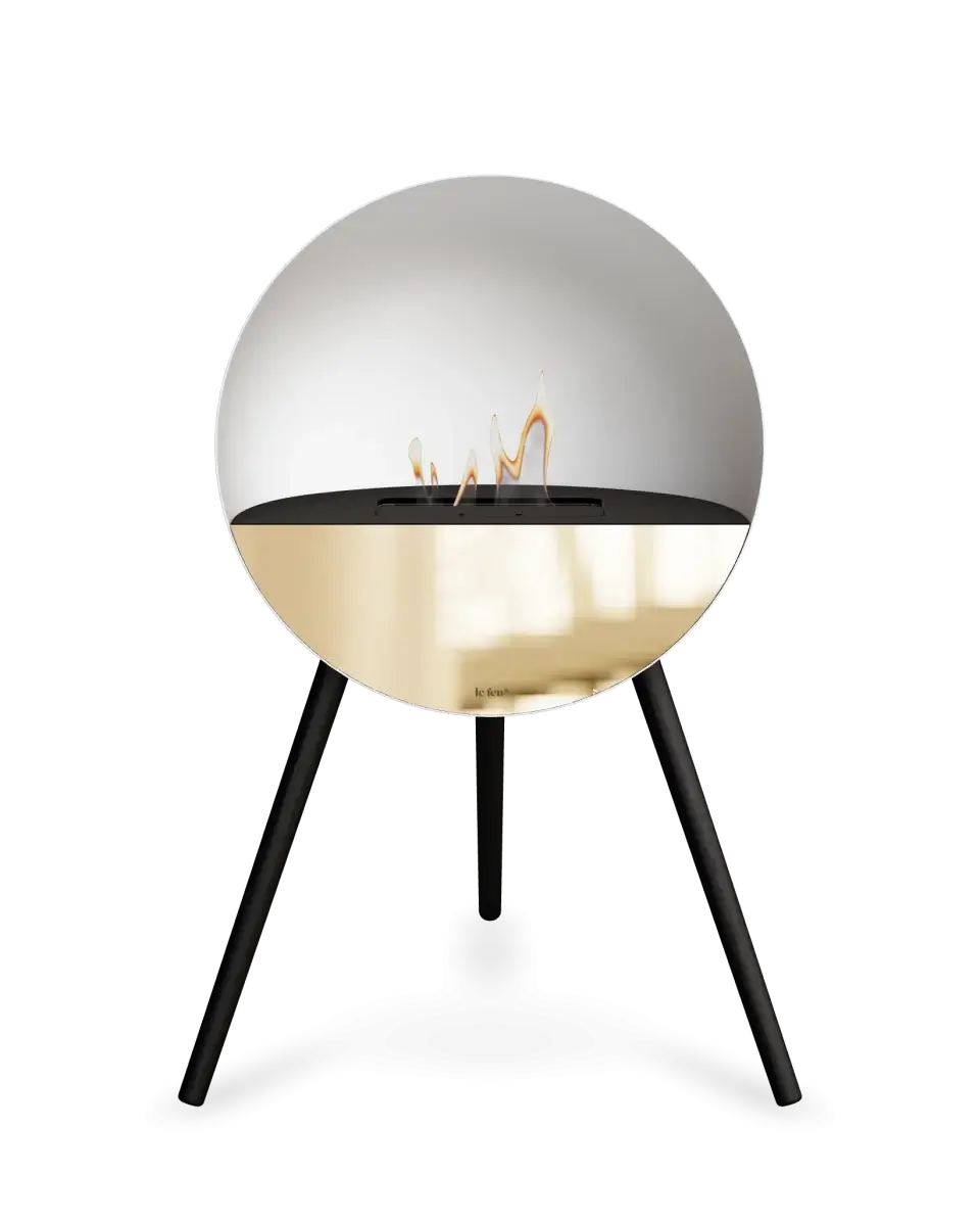 Freestanding Bioethanol Fireplace Le Feu Eye - White