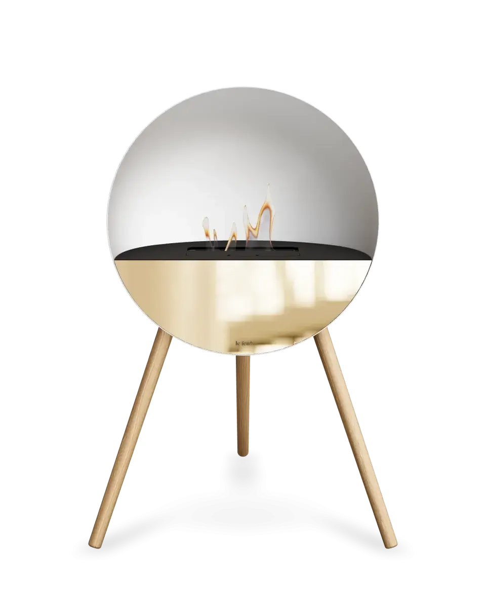 Freestanding Bioethanol Fireplace Le Feu Eye - White