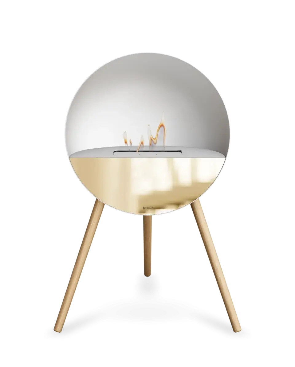 Freestanding Bioethanol Fireplace Le Feu Eye - White
