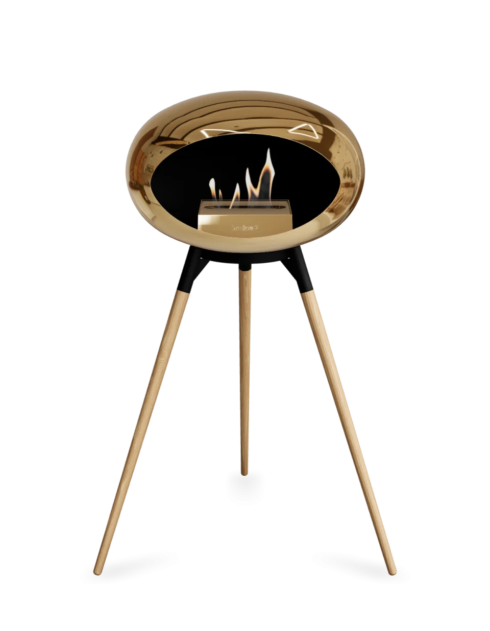 Freestanding Bioethanol Fireplace Le Feu Dome Ground High - Chromed Rose