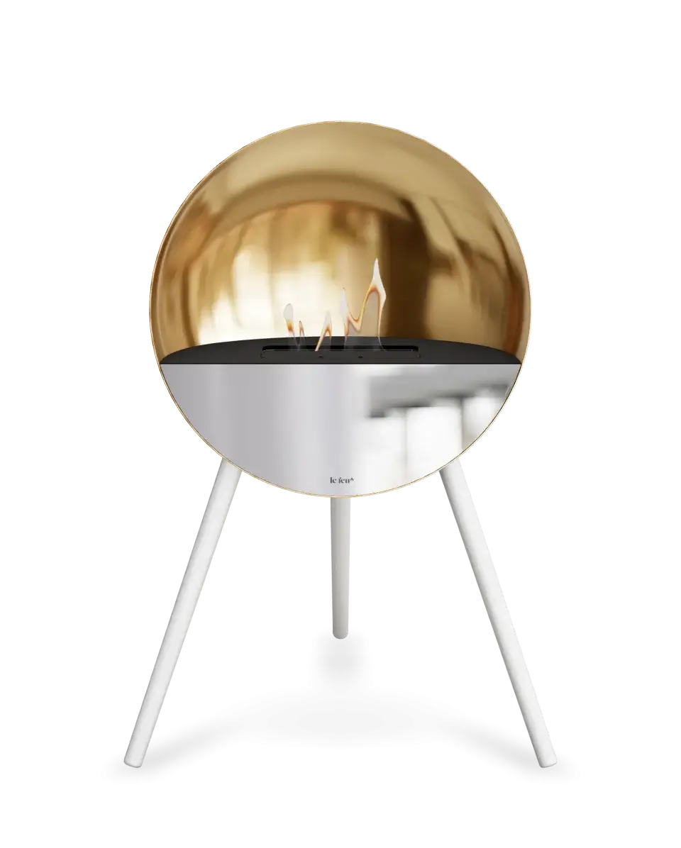 Freestanding Bioethanol Fireplace Le Feu Eye - Rose Gold