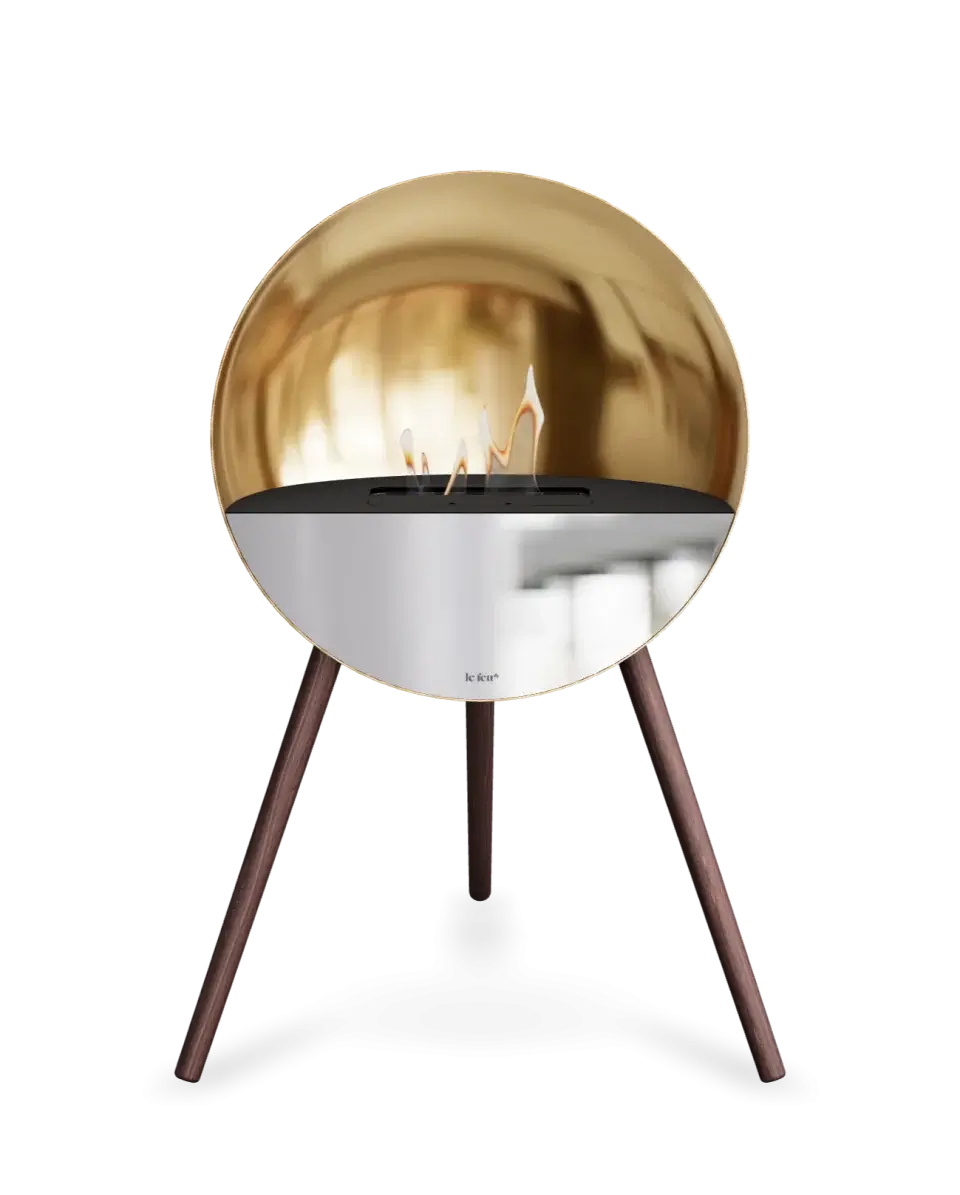 Freestanding Bioethanol Fireplace Le Feu Eye - Rose Gold