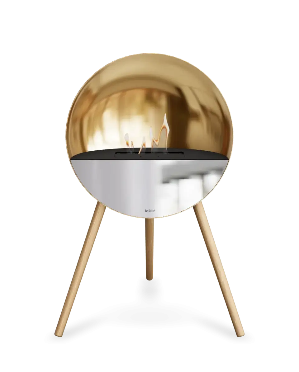 Freestanding Bioethanol Fireplace Le Feu Eye - Rose Gold