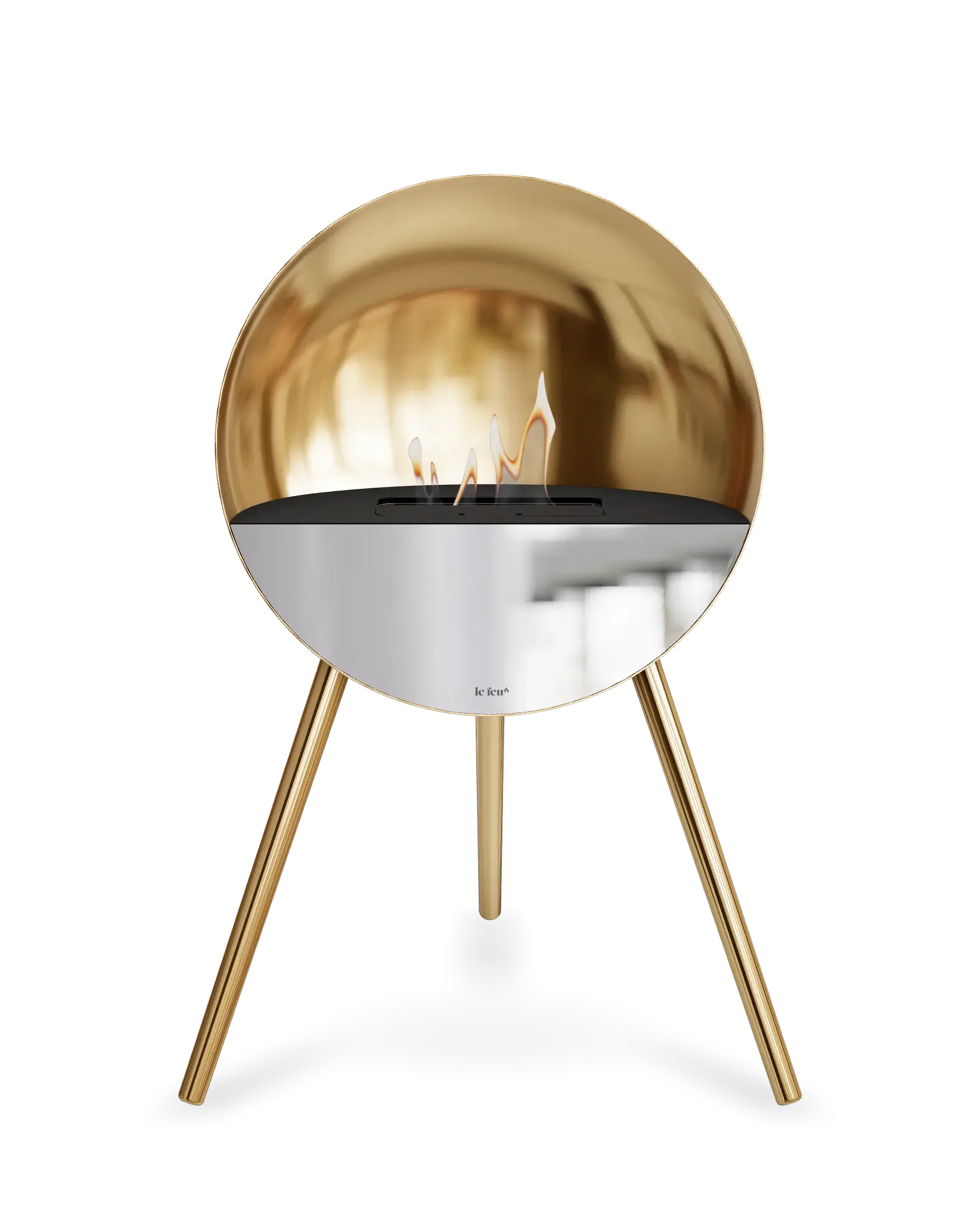Freestanding Bioethanol Fireplace Le Feu Eye - Rose Gold