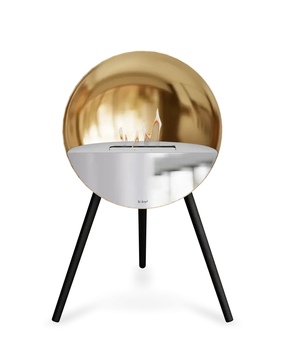 Freestanding Bioethanol Fireplace Le Feu Eye - Rose Gold