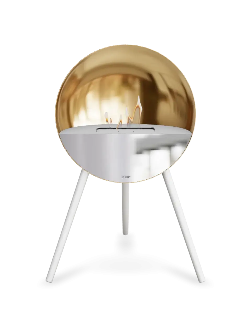 Freestanding Bioethanol Fireplace Le Feu Eye - Rose Gold