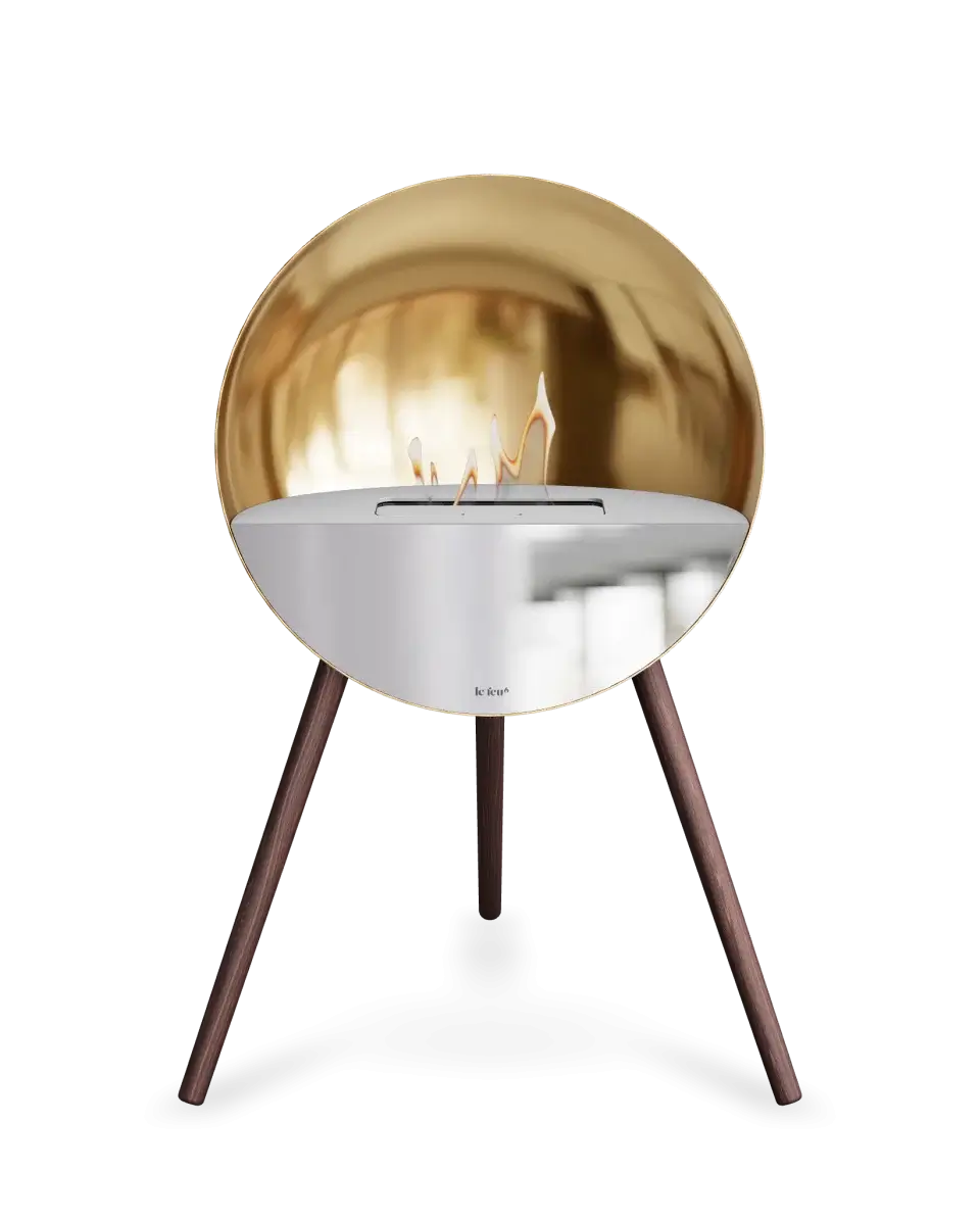 Freestanding Bioethanol Fireplace Le Feu Eye - Rose Gold