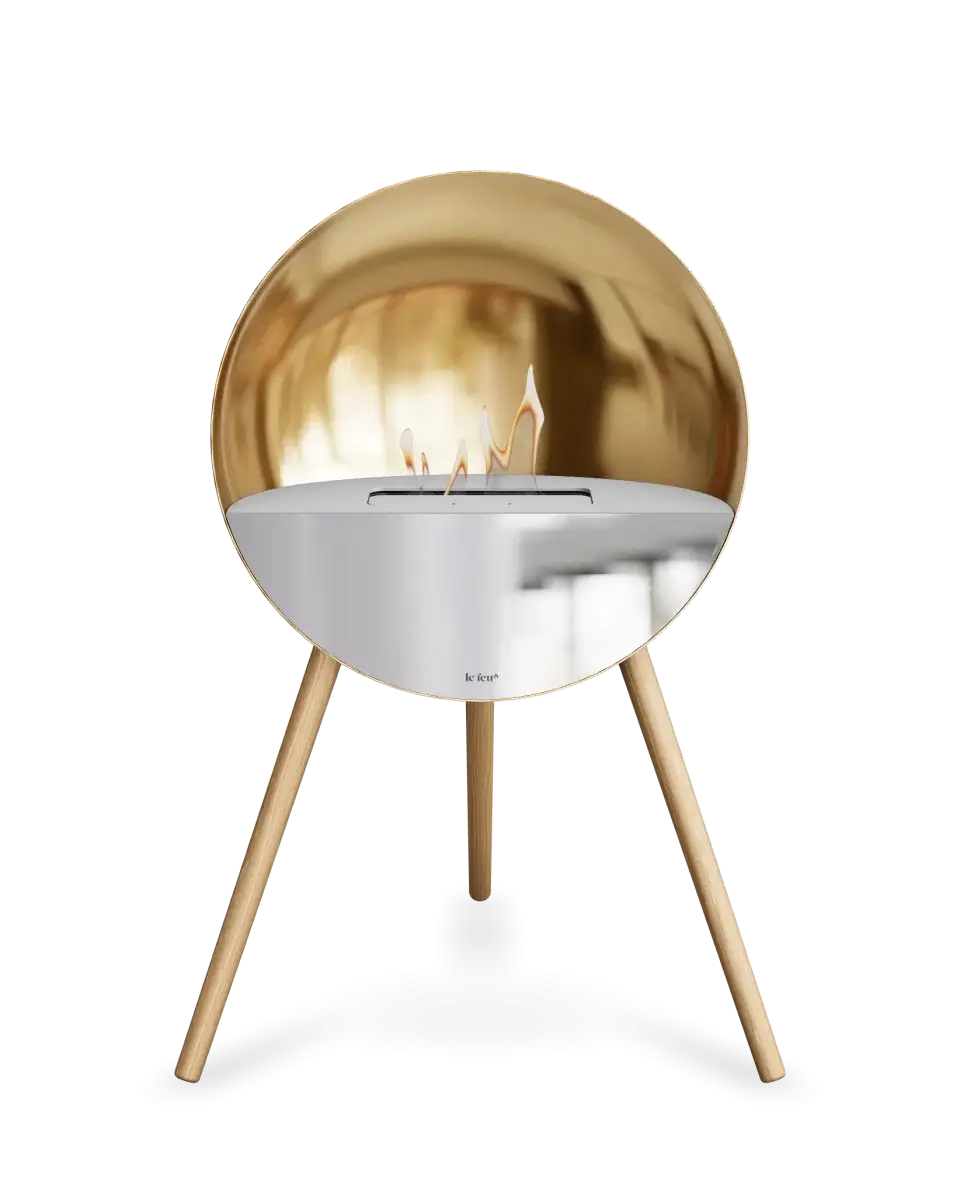 Freestanding Bioethanol Fireplace Le Feu Eye - Rose Gold
