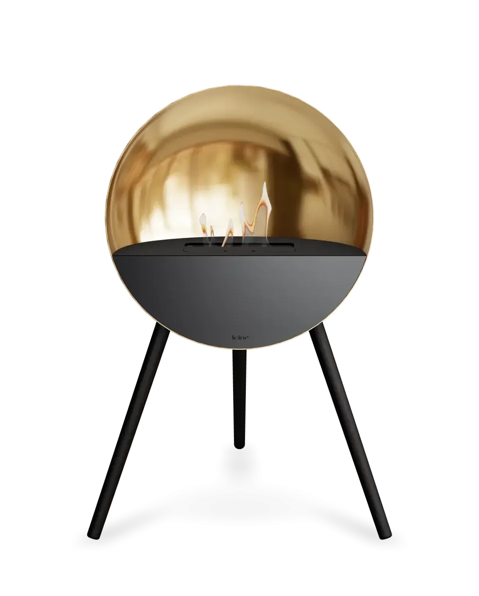 Freestanding Bioethanol Fireplace Le Feu Eye - Rose Gold