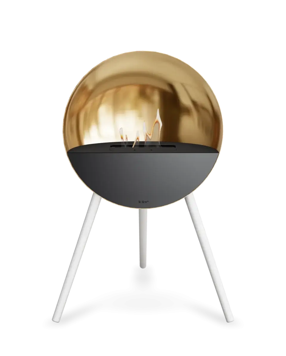 Freestanding Bioethanol Fireplace Le Feu Eye - Rose Gold