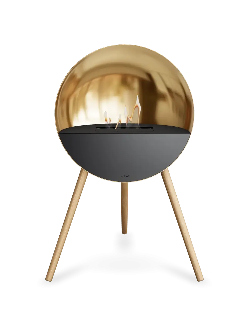 Freestanding Bioethanol Fireplace Le Feu Eye - Rose Gold