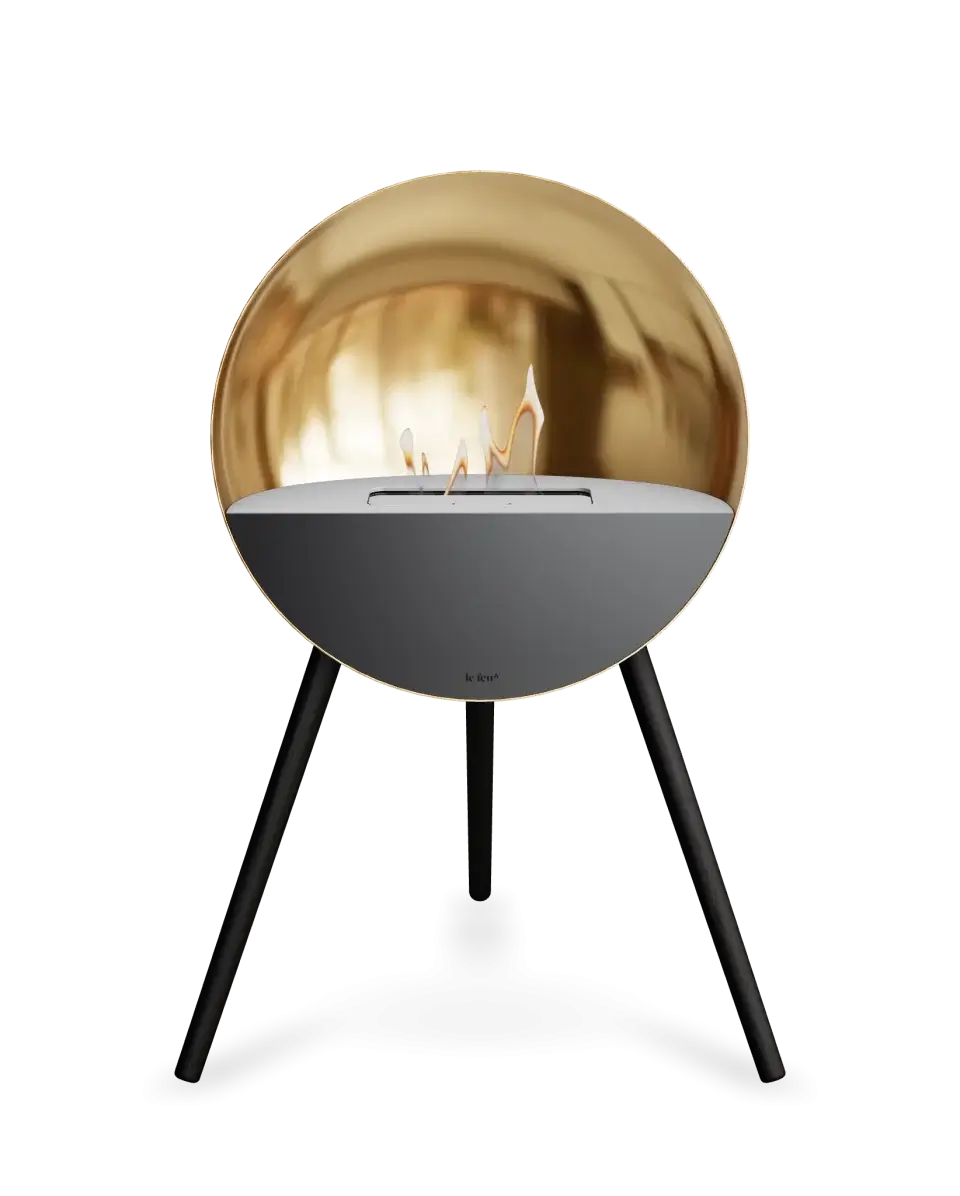 Freestanding Bioethanol Fireplace Le Feu Eye - Rose Gold