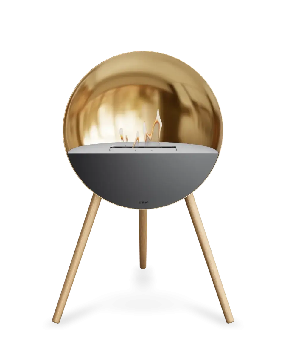 Freestanding Bioethanol Fireplace Le Feu Eye - Rose Gold