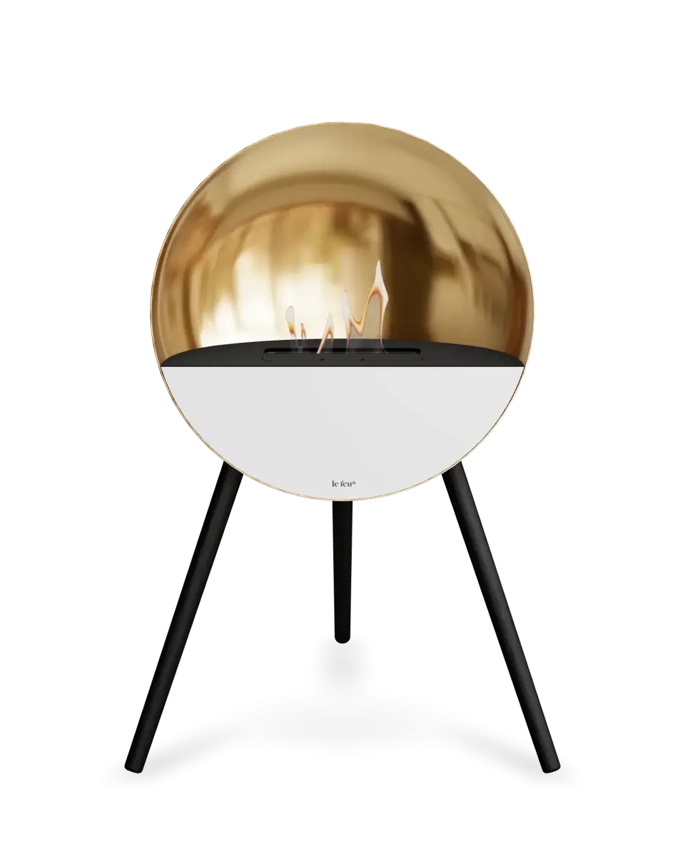 Freestanding Bioethanol Fireplace Le Feu Eye - Rose Gold