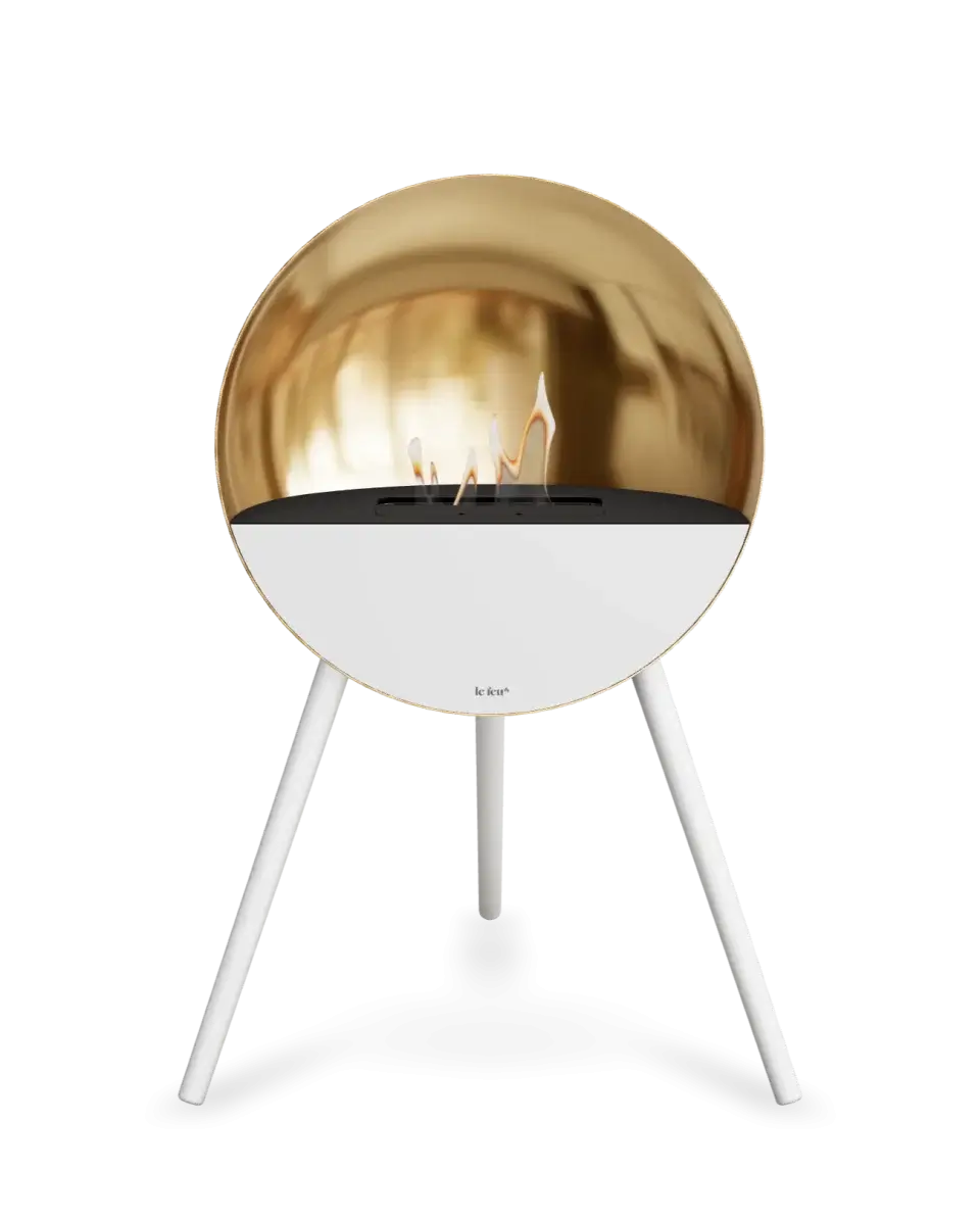 Freestanding Bioethanol Fireplace Le Feu Eye - Rose Gold