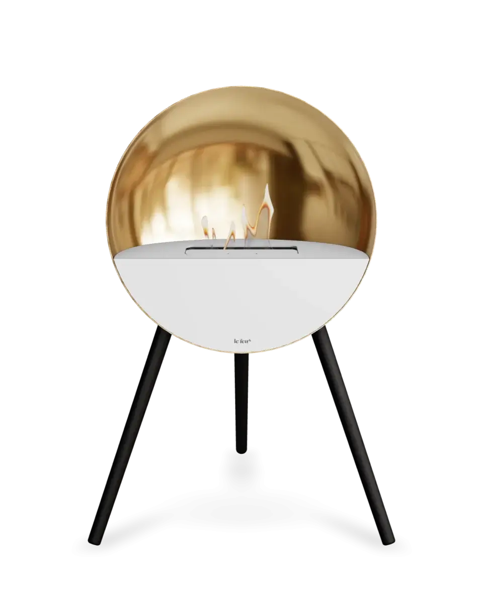 Freestanding Bioethanol Fireplace Le Feu Eye - Rose Gold