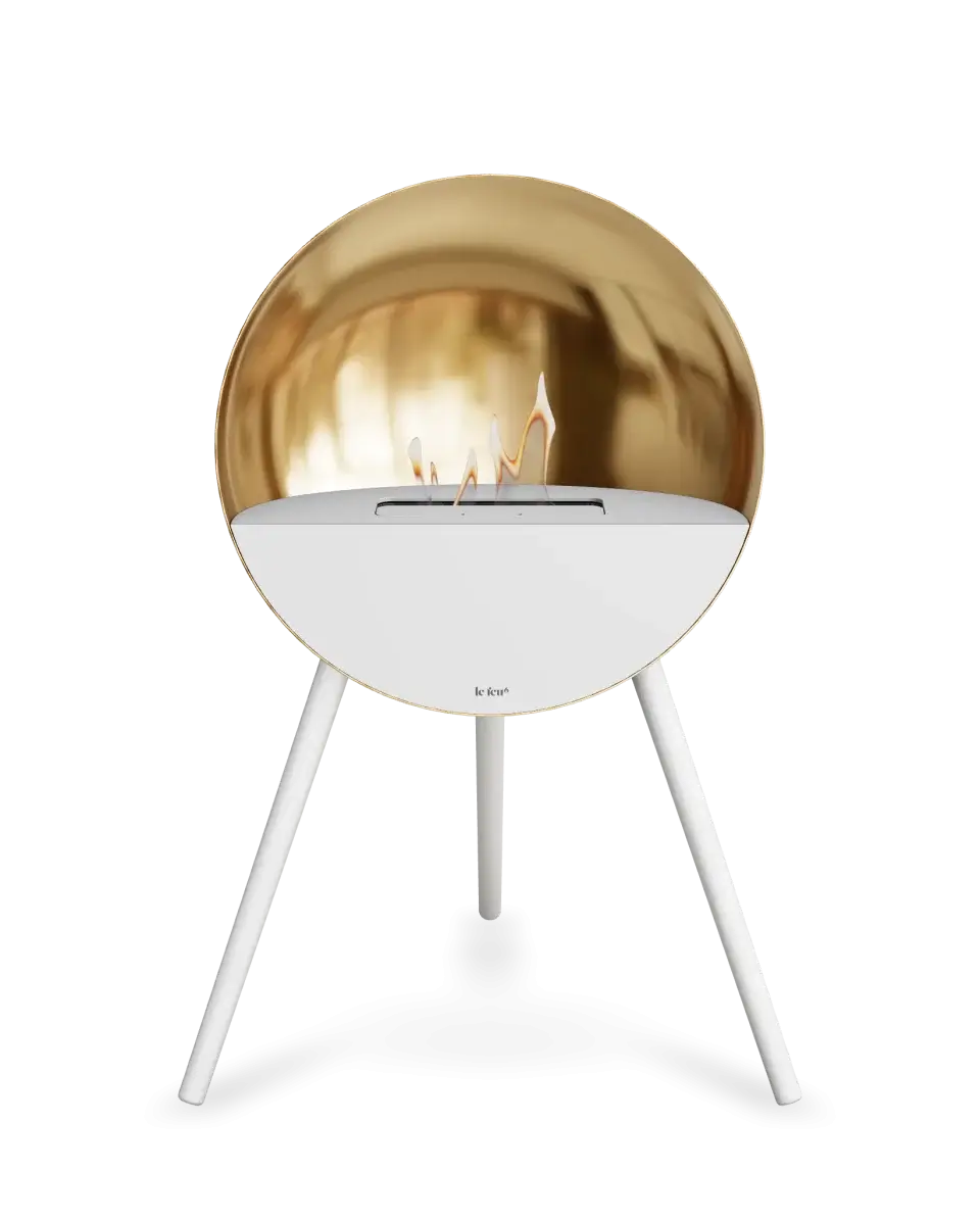 Freestanding Bioethanol Fireplace Le Feu Eye - Rose Gold