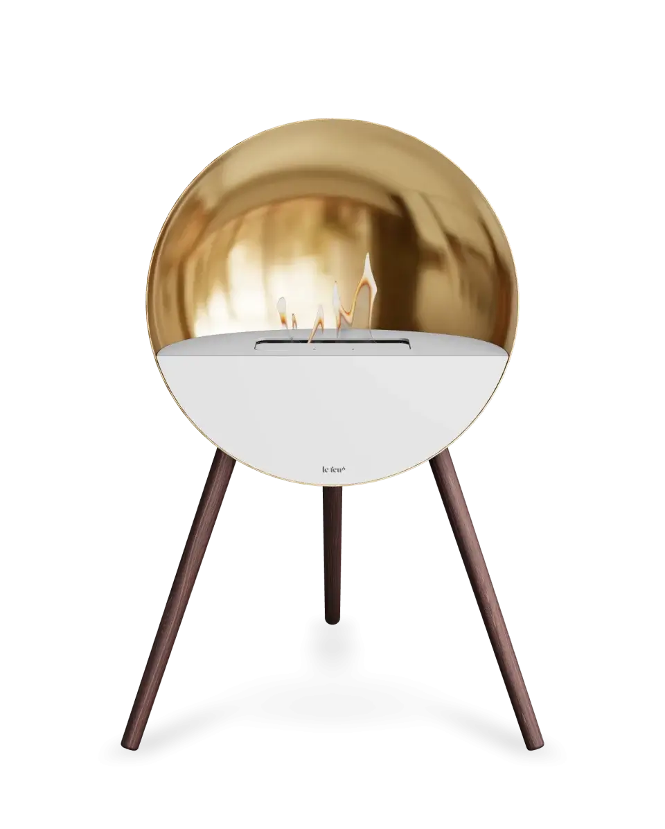Freestanding Bioethanol Fireplace Le Feu Eye - Rose Gold