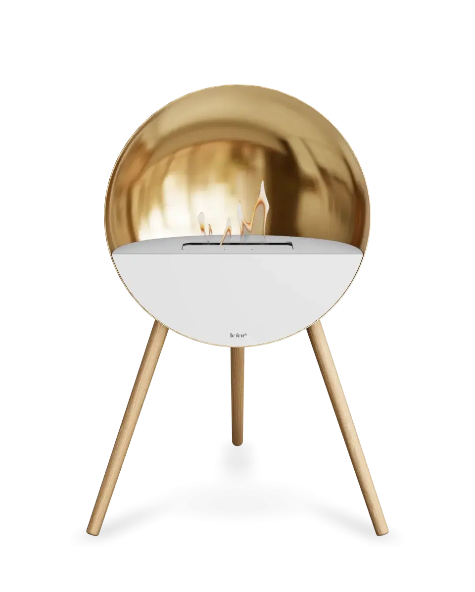 Freestanding Bioethanol Fireplace Le Feu Eye - Rose Gold
