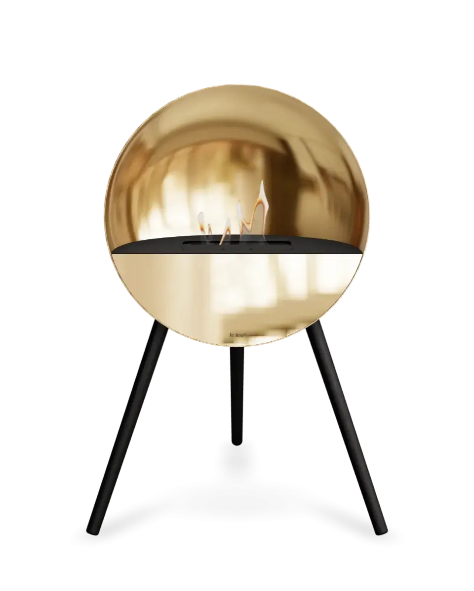 Freestanding Bioethanol Fireplace Le Feu Eye - Rose Gold