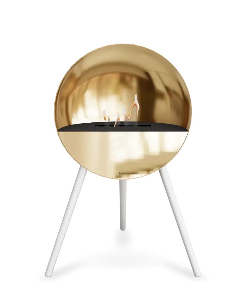 Freestanding Bioethanol Fireplace Le Feu Eye - Rose Gold