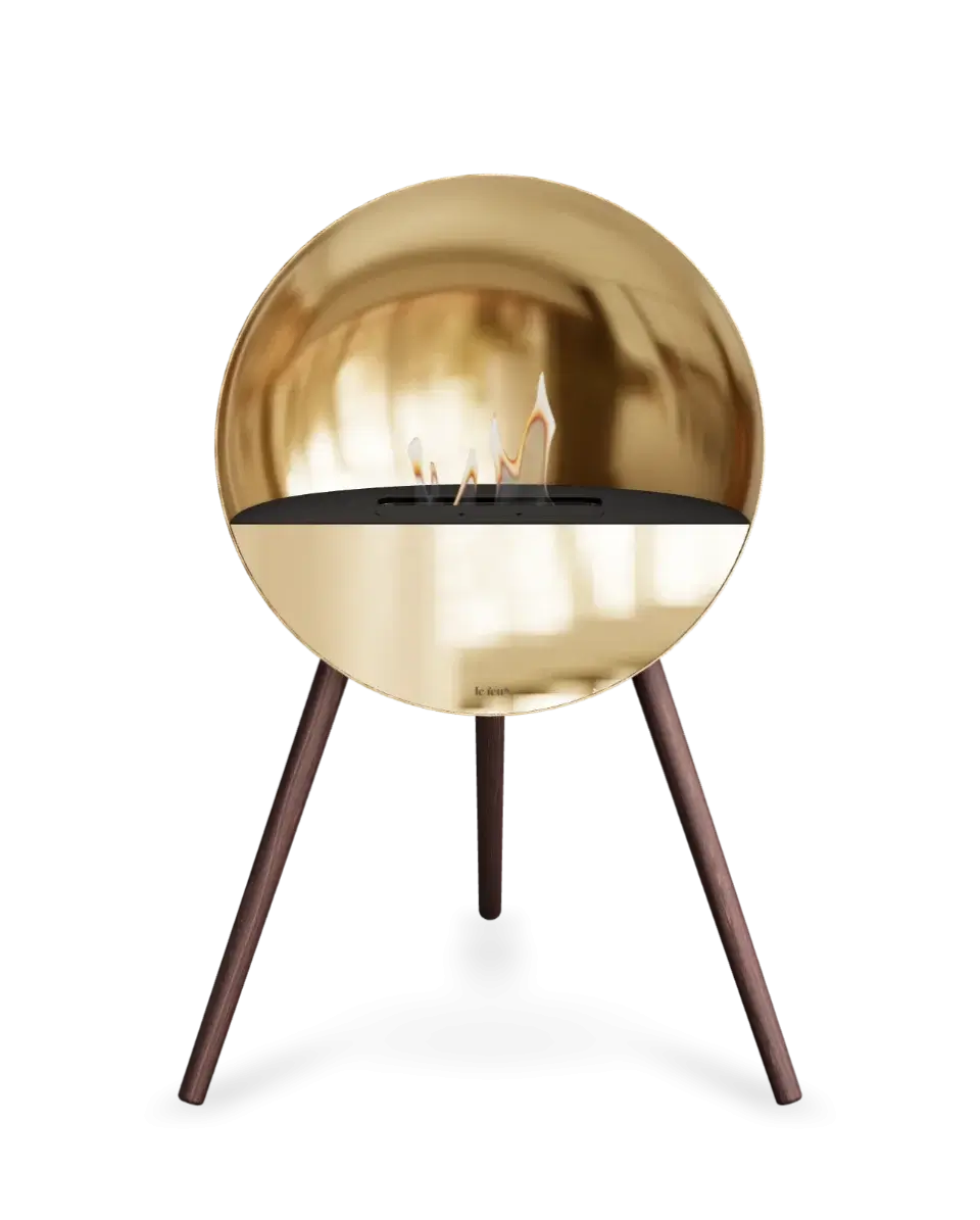 Freestanding Bioethanol Fireplace Le Feu Eye - Rose Gold