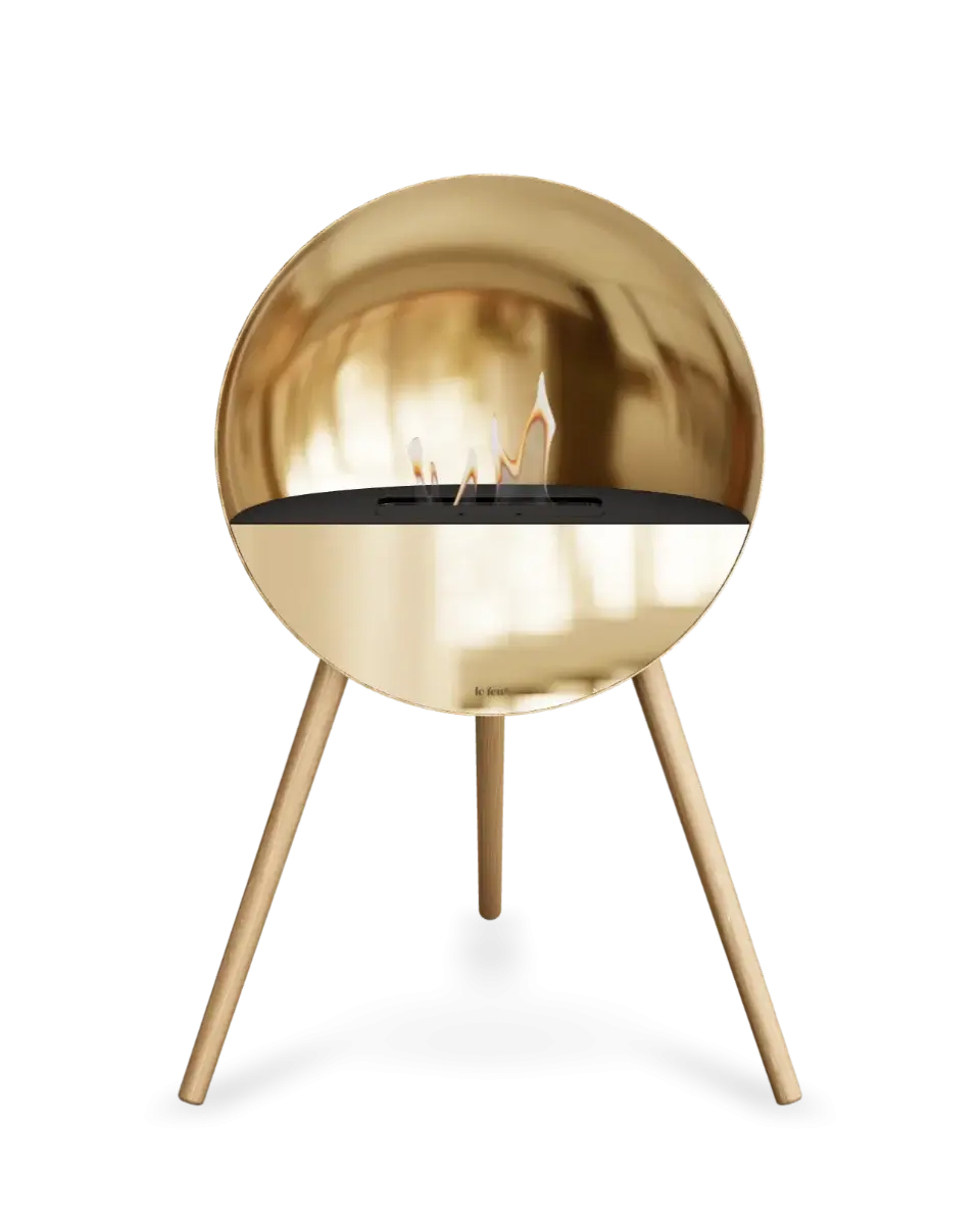 Freestanding Bioethanol Fireplace Le Feu Eye - Rose Gold