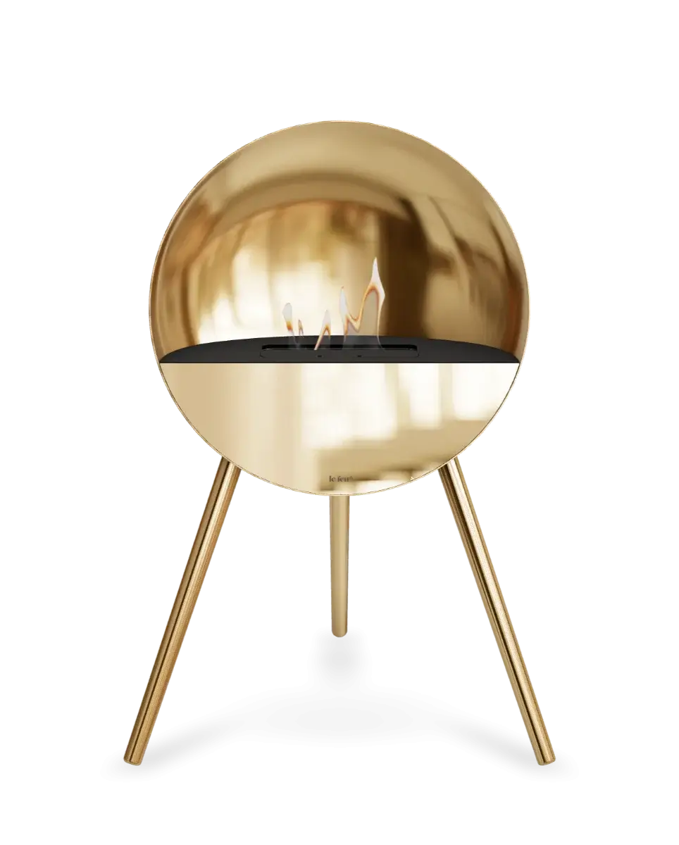 Freestanding Bioethanol Fireplace Le Feu Eye - Rose Gold