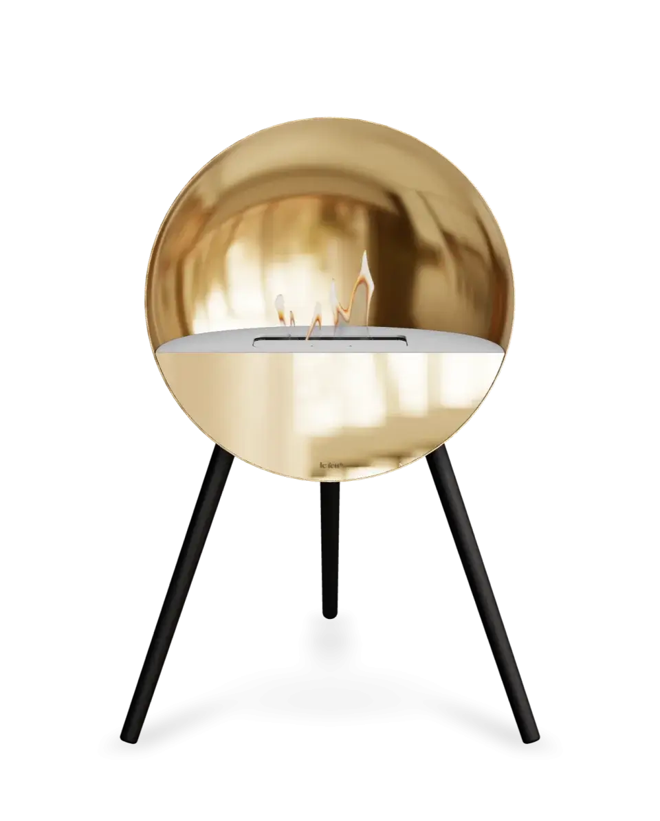 Freestanding Bioethanol Fireplace Le Feu Eye - Rose Gold