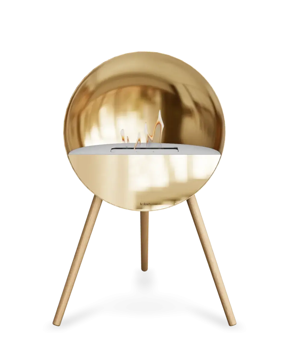 Freestanding Bioethanol Fireplace Le Feu Eye - Rose Gold