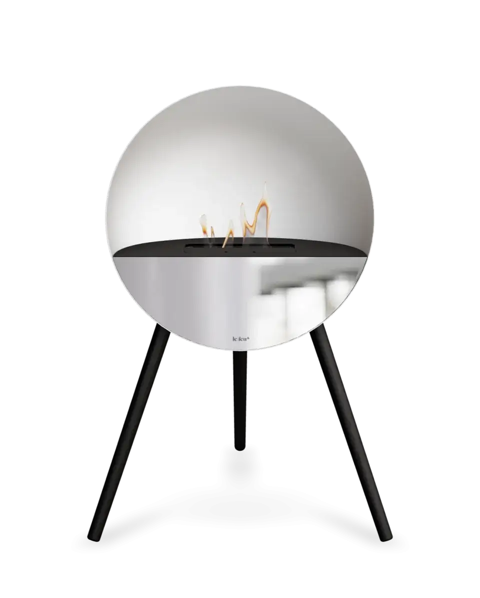 Freestanding Bioethanol Fireplace Le Feu Eye - White