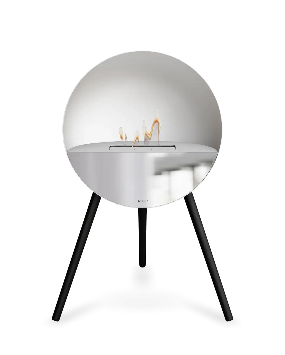 Freestanding Bioethanol Fireplace Le Feu Eye - White