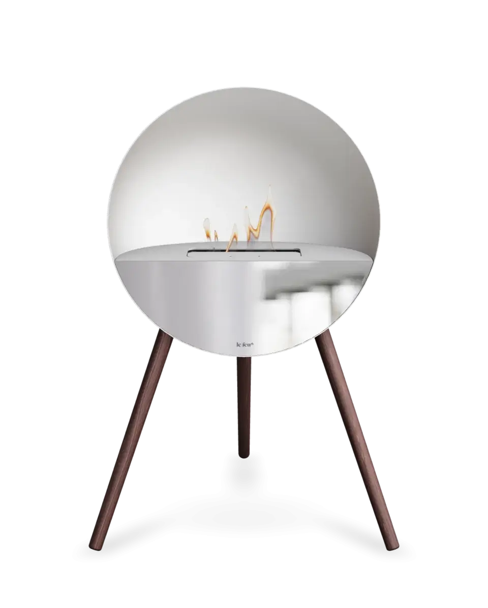 Freestanding Bioethanol Fireplace Le Feu Eye - White