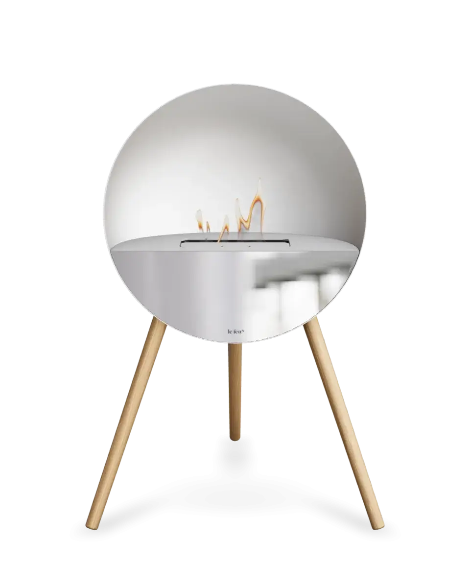 Freestanding Bioethanol Fireplace Le Feu Eye - White