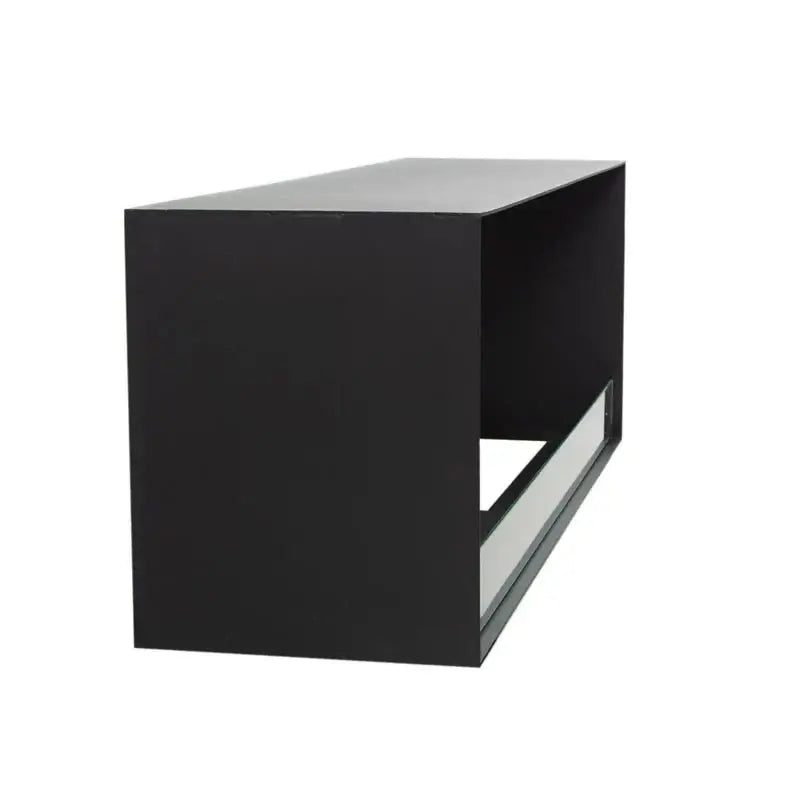 Foco Two 1400 Double modern bioethanol fireplace insert with a sleek black design for elegant open living spaces.