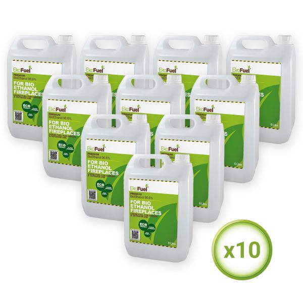EkoFuel Bioethanol - 50 litres (10 x 5L)