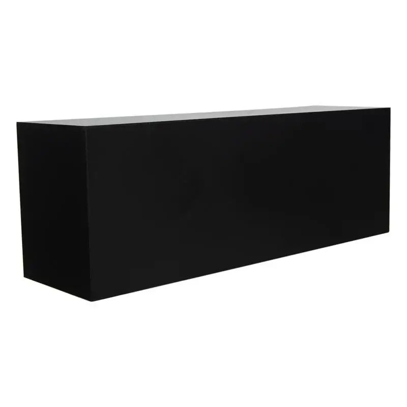 Modern black rectangular block for decorative or functional use in home interiors.