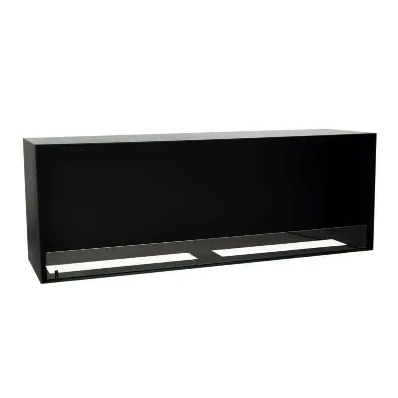 Foco One 1400 Double built-in bioethanol fireplace, sleek design for modern interiors, featuring two manual burners.