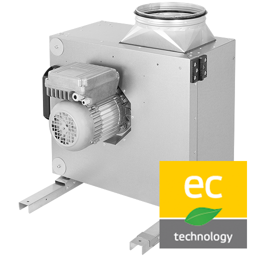 Energy-efficient kitchen fan with EC motor by Ruck, MPS series, for restaurants