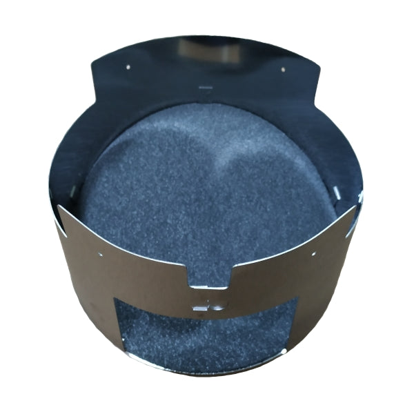 PRANA Windscreen Cover 160 in silver, featuring durable stainless steel and sound-absorbing material for weather protection.