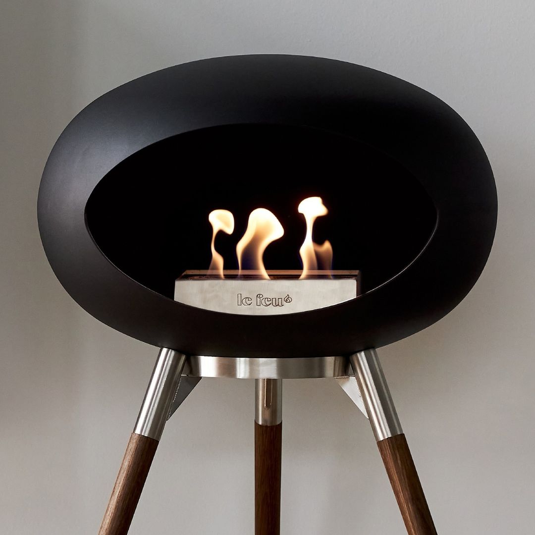 Freestanding Bioethanol Fireplace Le Feu Dome Ground - Black