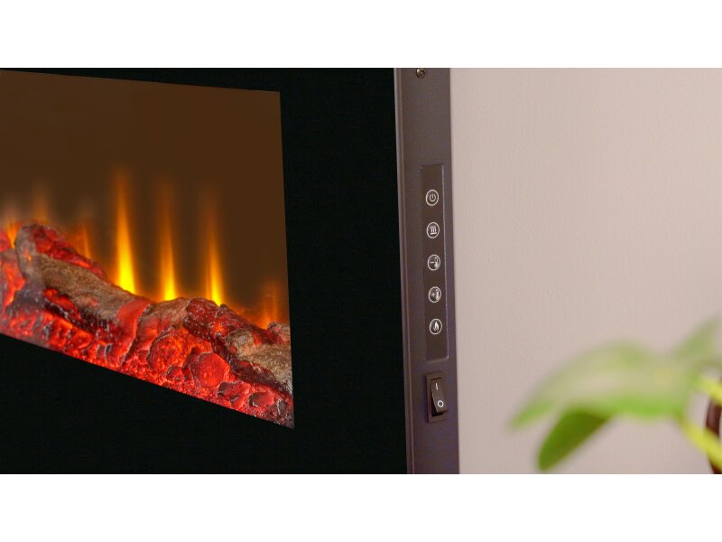 Sureflame WM-9331 Electric Wall Mounted Fire with Remote in Black, 42 Inch