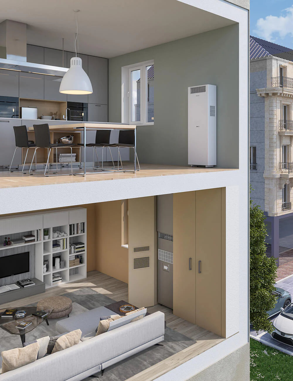 NEW 2025 Olimpia Splendid Unico Vertical 3.5 kW 12000 BTU All-in-One Air Conditioning Unit with Heat Pump