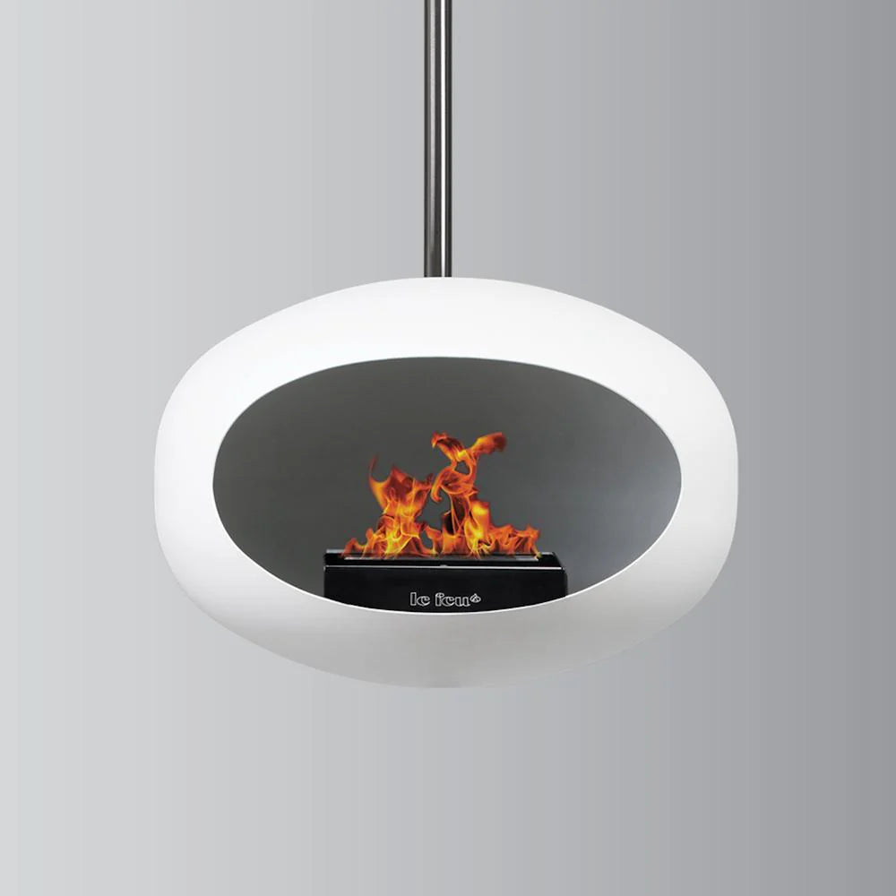 Hanging Bioethanol Fireplace Le Feu Dome Sky - White