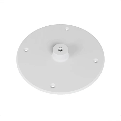 White ceiling mount base for Cocoon Aeris bioethanol fireplace, designed for flat ceilings, not for sloped ceilings.