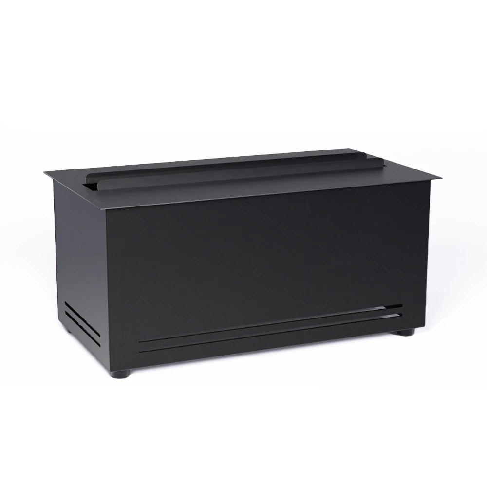ScandiFlames AquaFire Base 40 Opti-myst fireplace insert in sleek black design, transforming traditional hearths with futuristic flames.