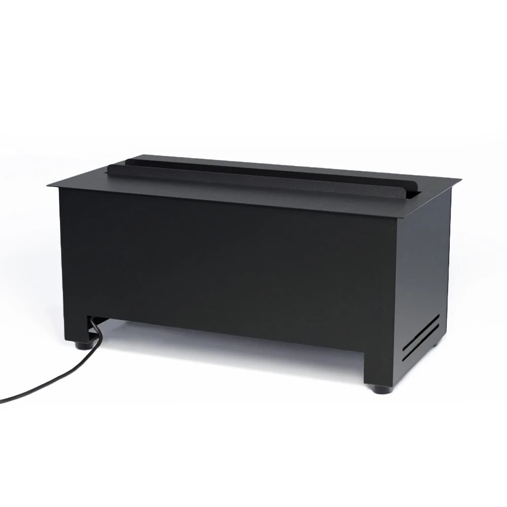 ScandiFlames AquaFire Base 40 Opti-myst fireplace insert, a sleek black electric insert for creating visual flame effects.